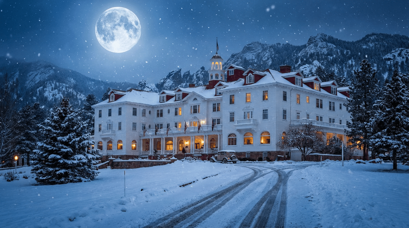 A view of the historic Stanley Hotel